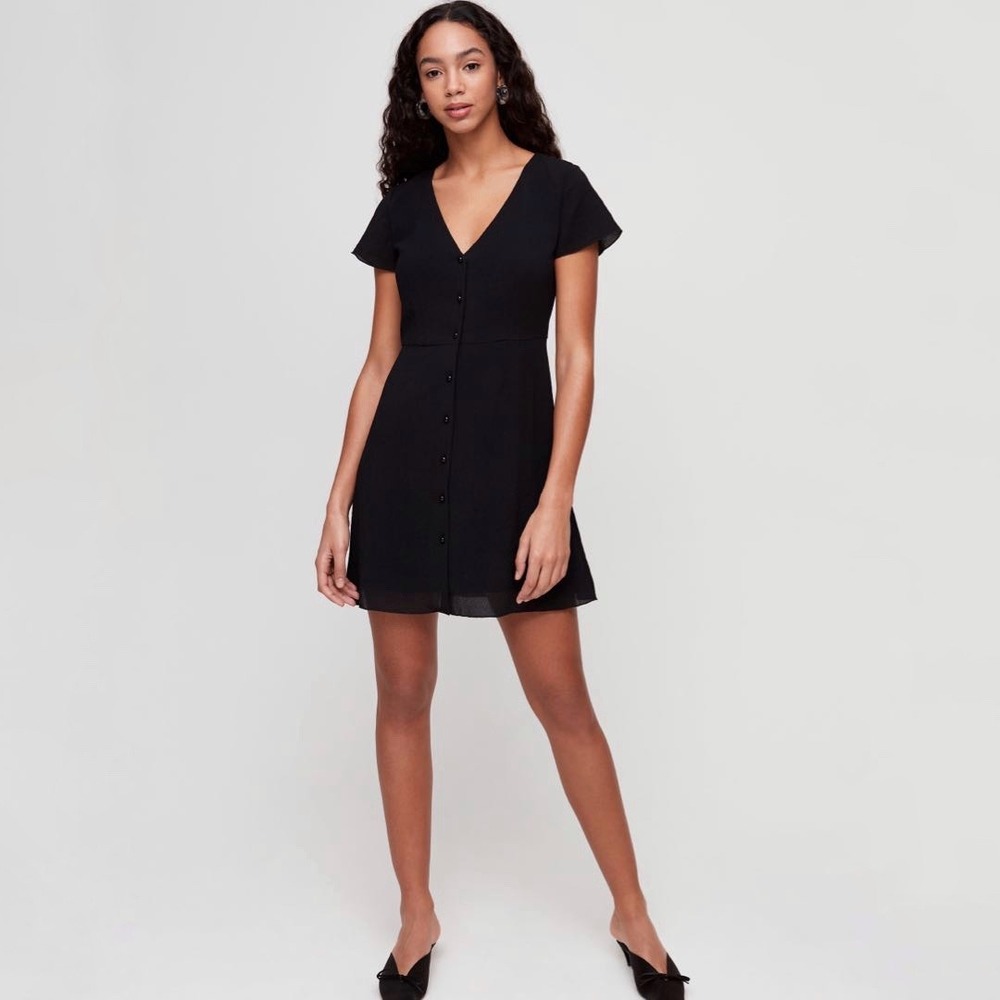 Aritzia‎ | Wilfred | Nazaire Button Front Mini Dress Size 4